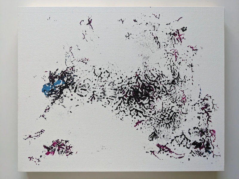 Painting 110, “Advent of the dots”, view 1
