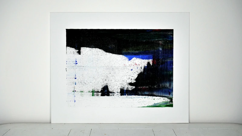 Painting 17, “Coastline on pure white”, view 1
