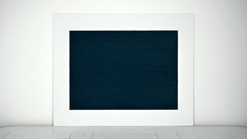 Painting 24, “Big stone on pure white”, view 1