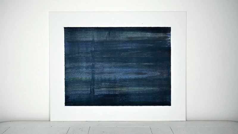 Painting 3, “Woody astronaut blue”, view 1