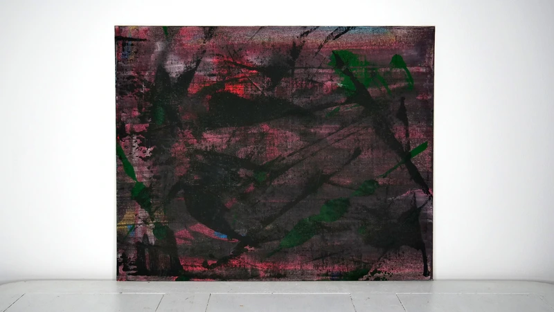 Painting 43, “Woody brown from red and black”, view 1