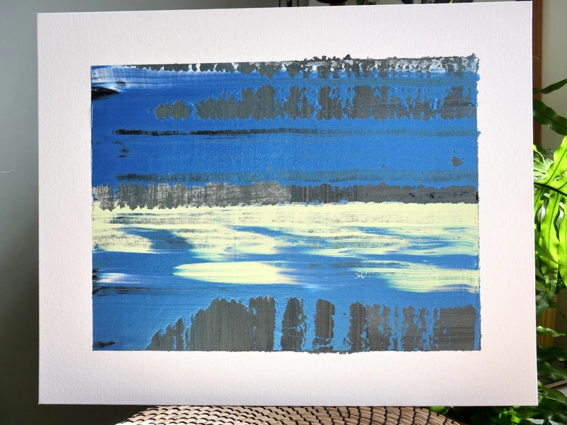 Painting 45, “Metallic waves”, view 1