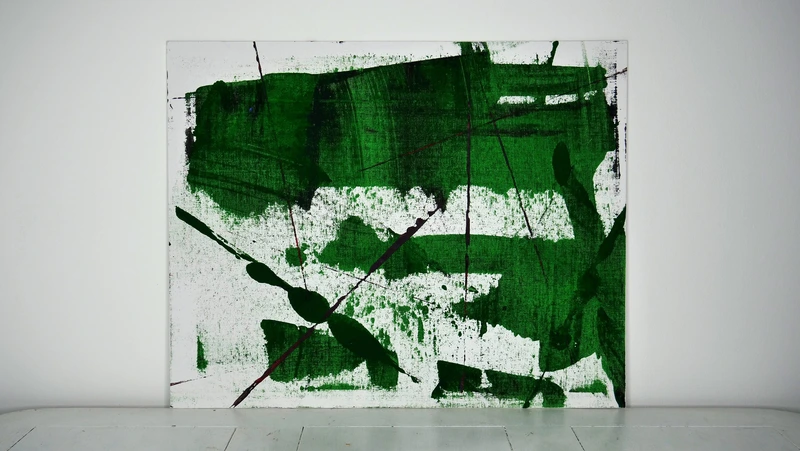 Painting 56, “Parsley green”, view 1