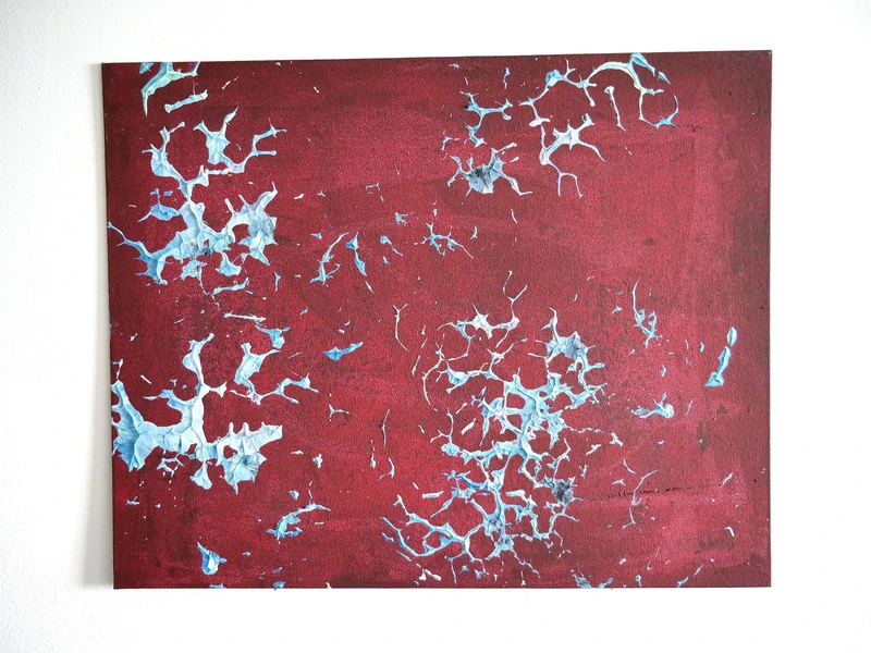 Painting 60, “Ice lichen on burnt umber”, view 1