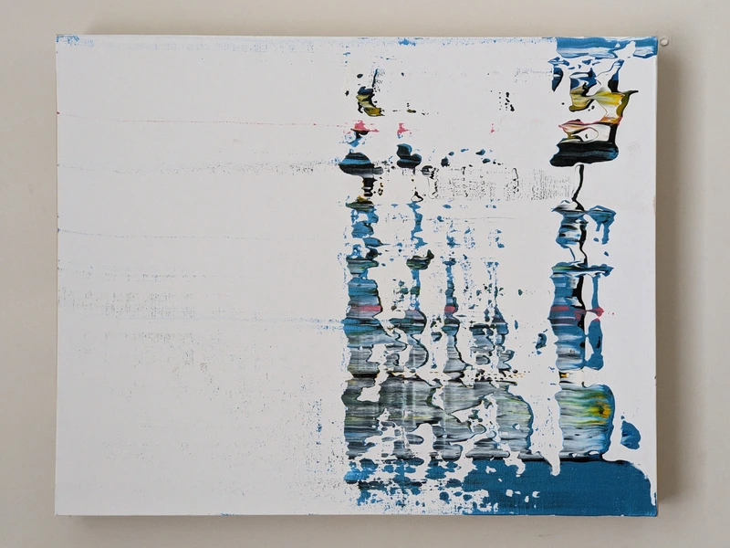 Painting 90, “Dolphin splash”, view 1