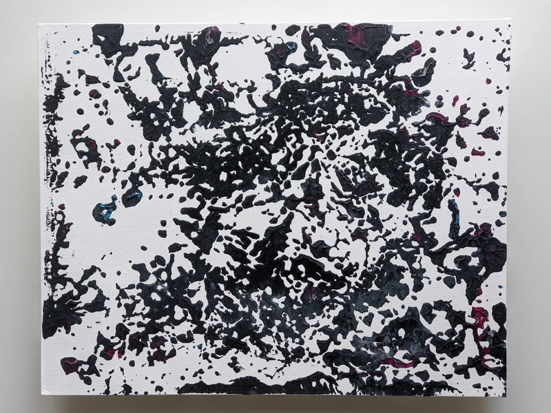 Painting 92, “Preparations for the dance of the dots”, view 1