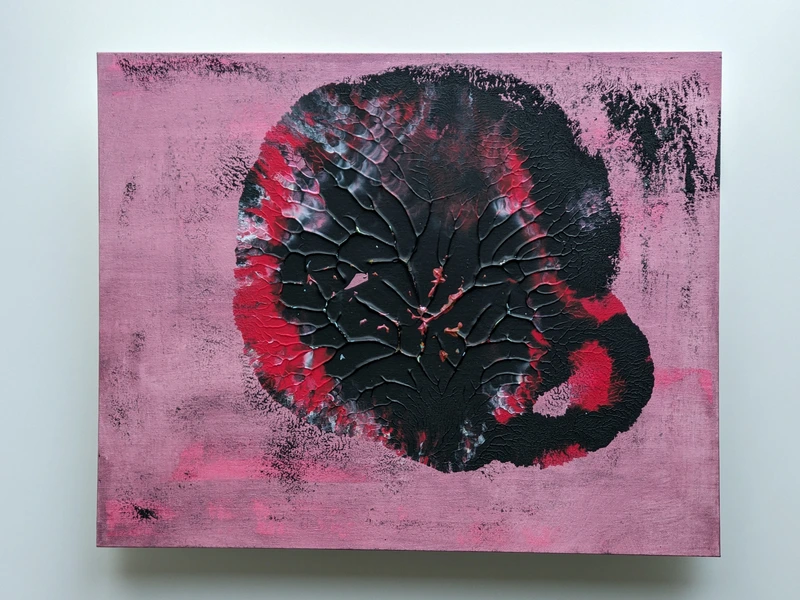 Painting 94, “One dark poppy”, view 1