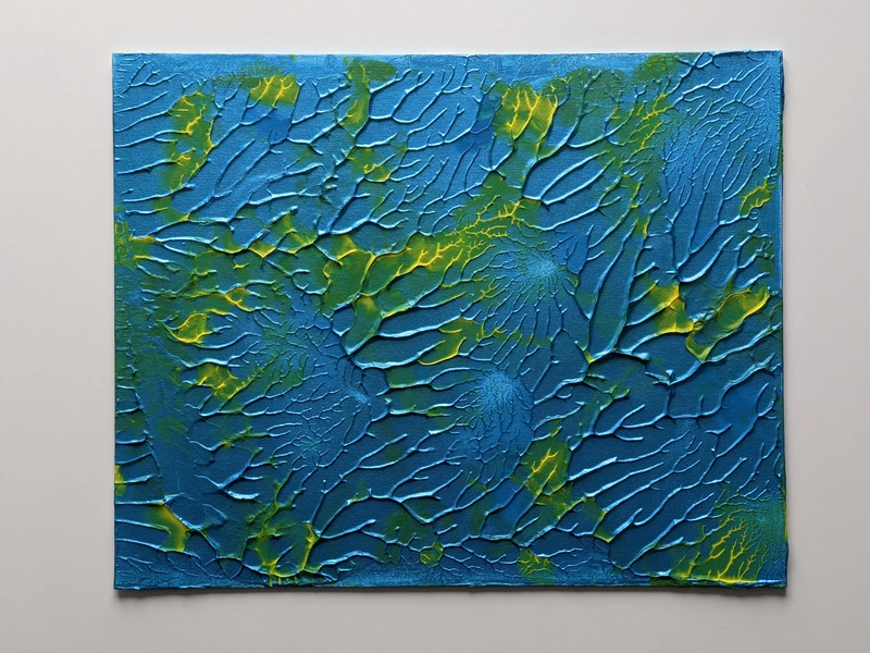 Painting 98, “Monad blue yellow”, view 1